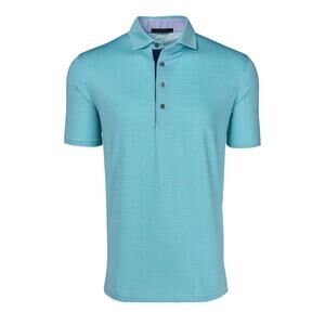 NWT Greyson Men's Beacon Short Sleeve Polo in Viper Blue size Medium